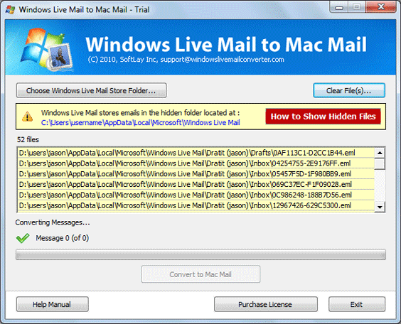 Import EML File to Mac OS X Mail 4.7 full